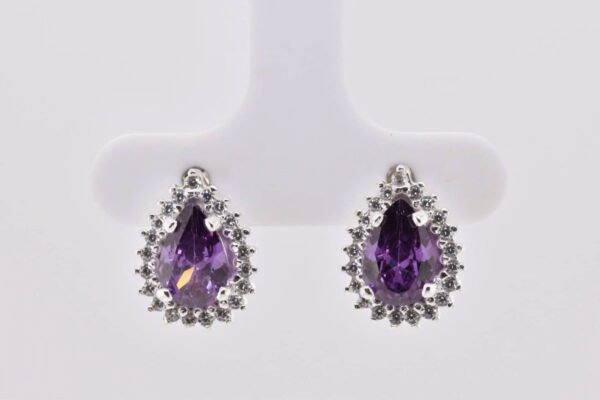 Gota con zirconias sin bisel