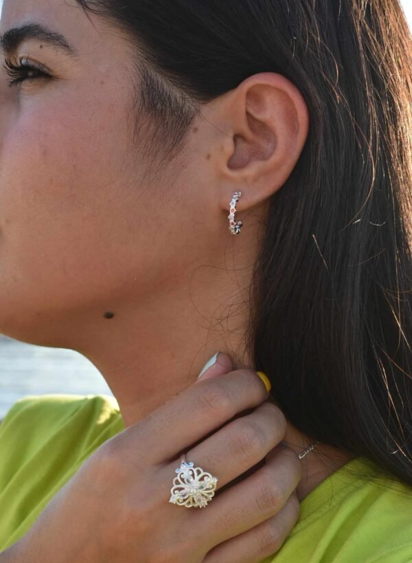 Anillo cruz princesa ancho