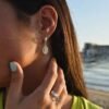 Anillo cruz colgante